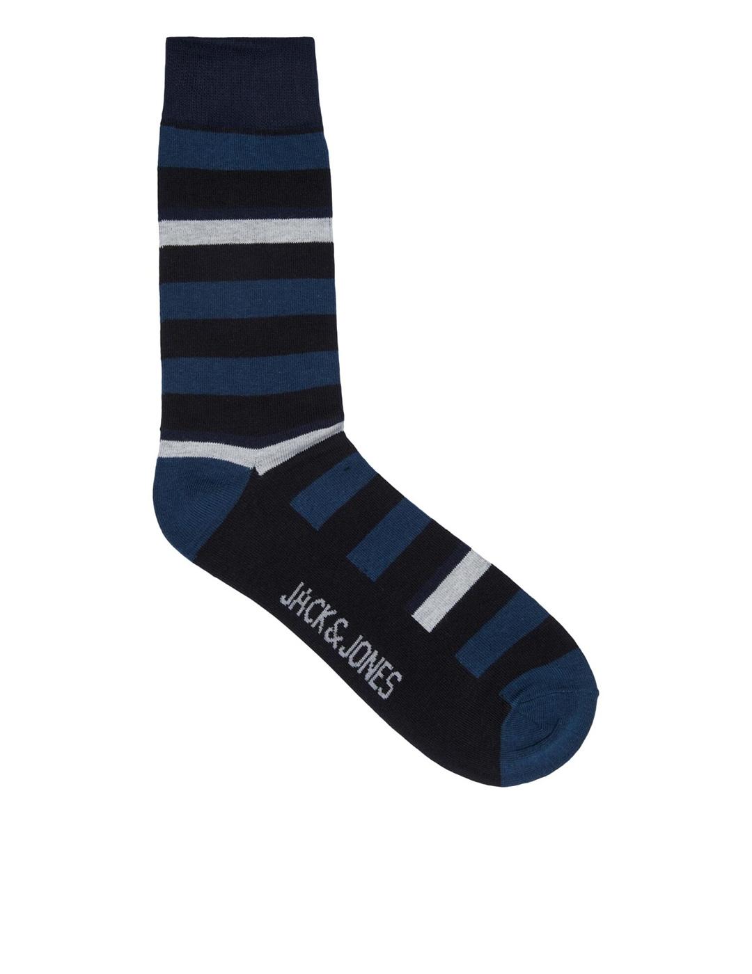 CALCETINES JACK&JONES PACK 5 JACSTRIPE AZUL OSCURO