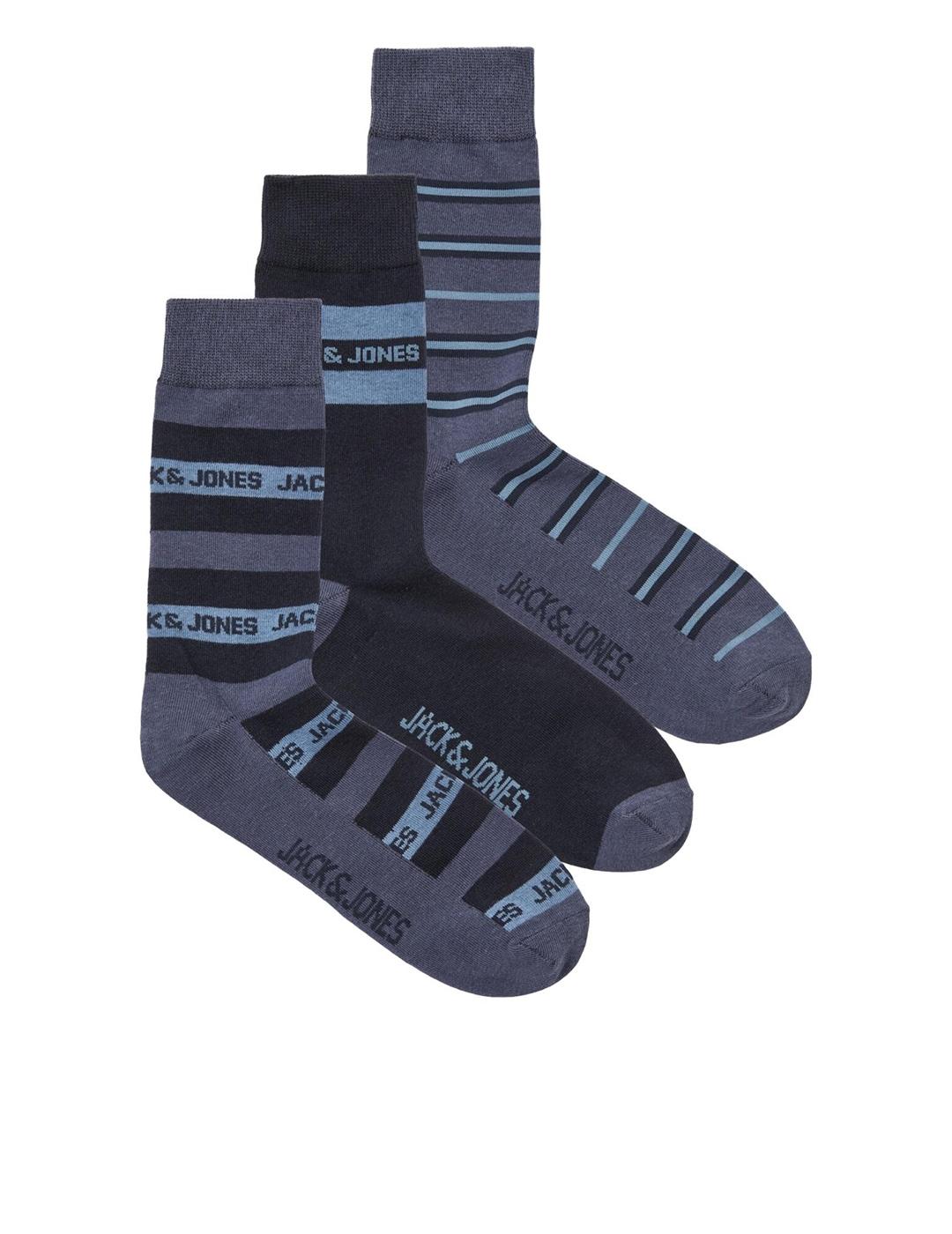 CALCETINES JACK&JONES PACK 3 JACBLUE AZUL