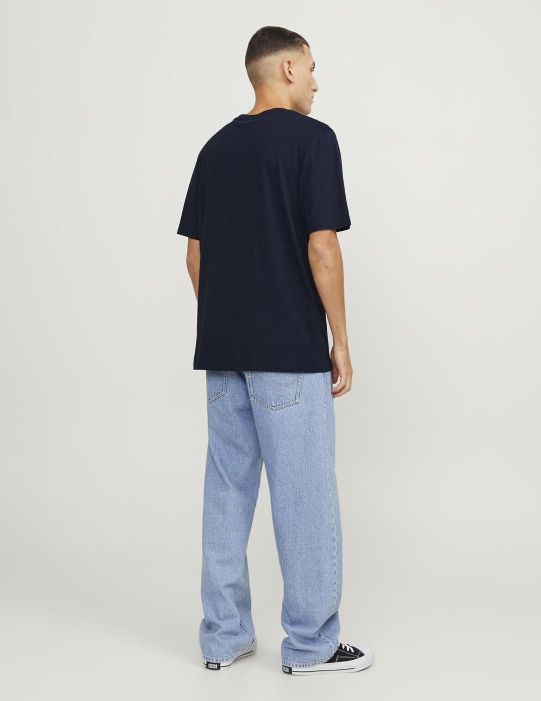 CAMISETA JACK&JONES JJELOGO AZUL OSCURO