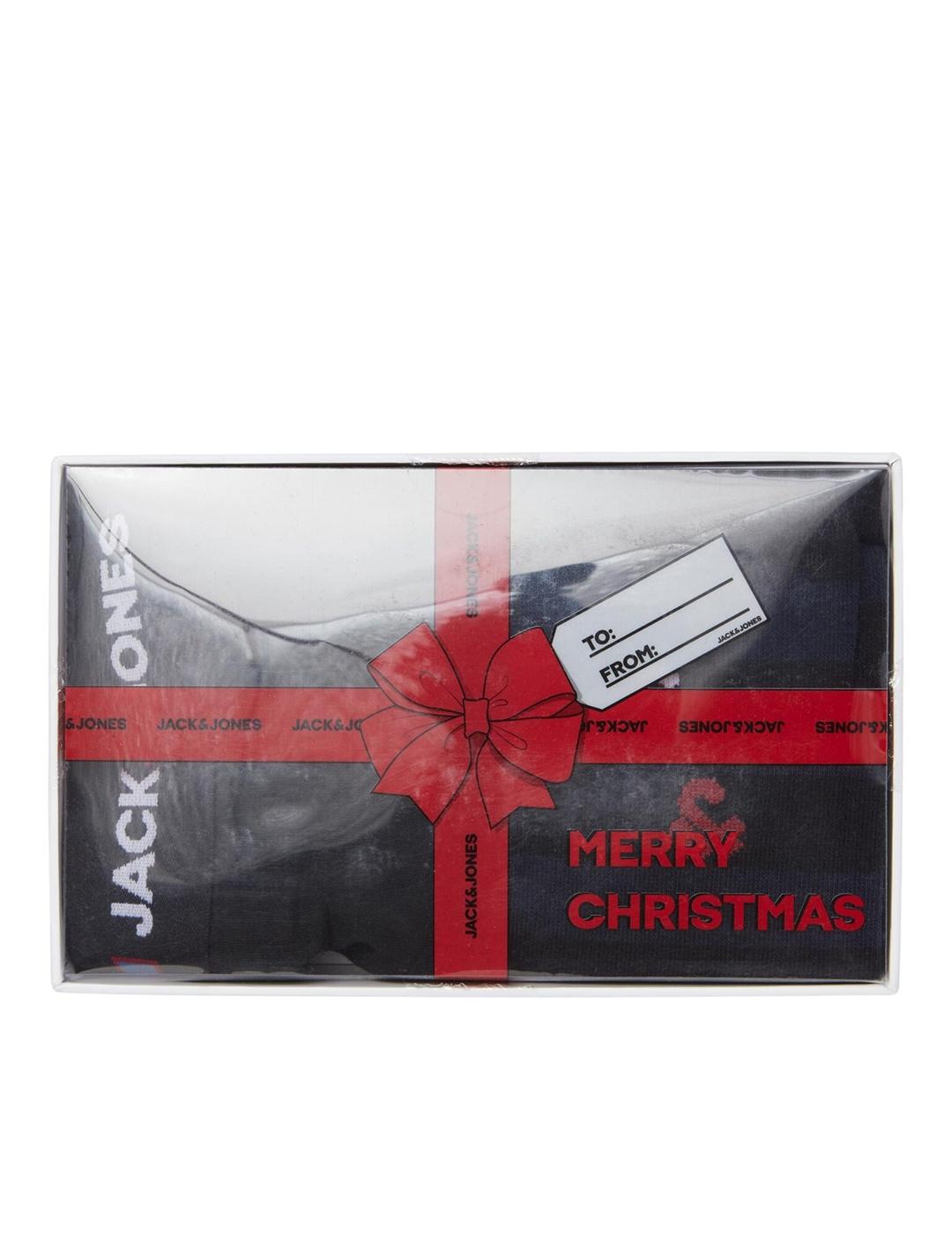 CALCETINES BOXER JACK&JONES CAJA REGALO NEGRO