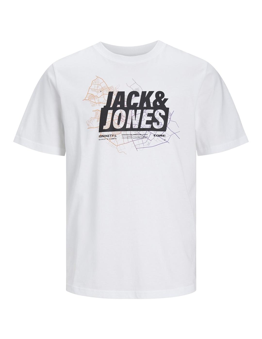 CAMISETA JACK-JONES JCOMAP BLANCO