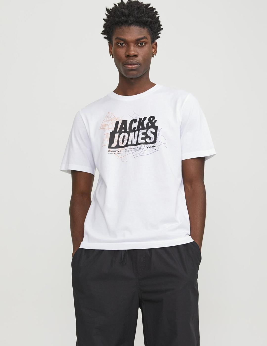 CAMISETA JACK-JONES JCOMAP BLANCO