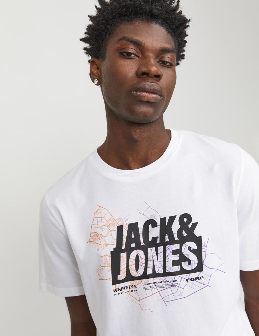 CAMISETA JACK-JONES JCOMAP BLANCO