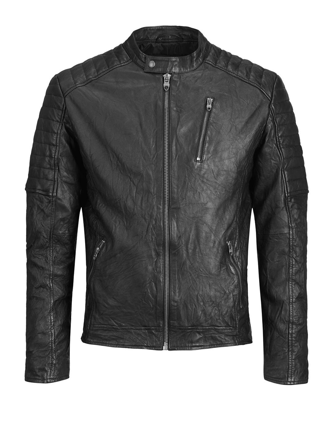CHAQUETA JACK&JONES JCORYAN LEATHER NEGRO