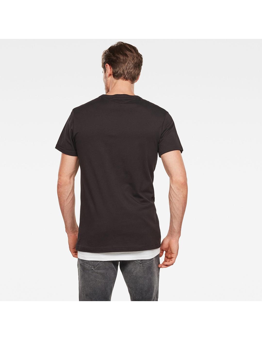 CAMISETA G-STAR HOLORN R T S/S NEGRO