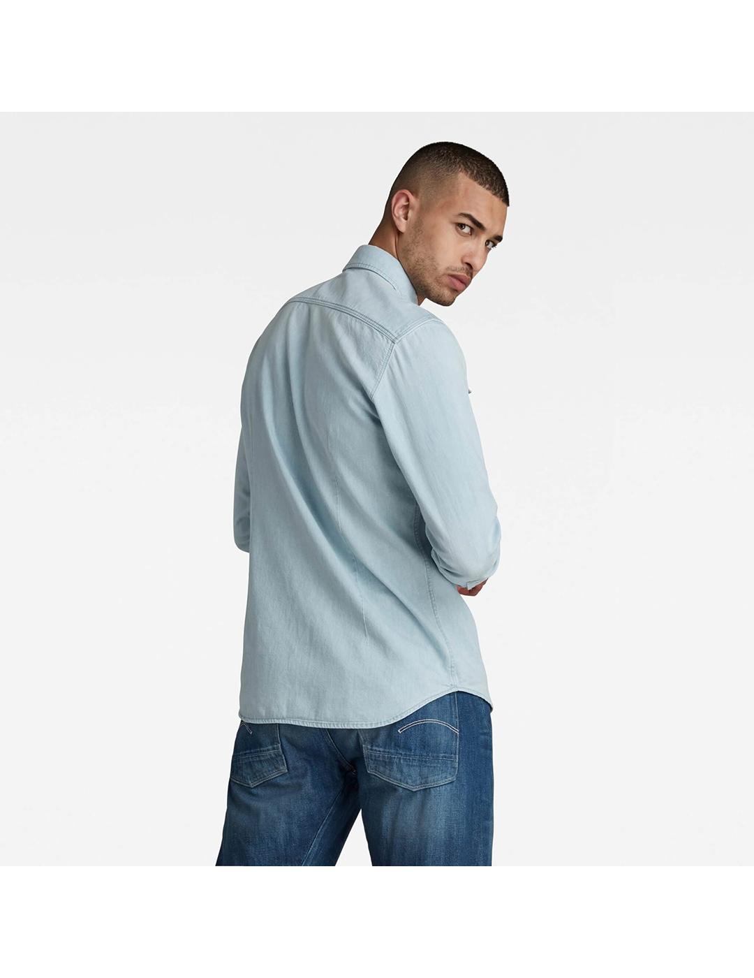 CAMISA G-STAR 3301 SLIM AZUL ATENUADO (CLARO)