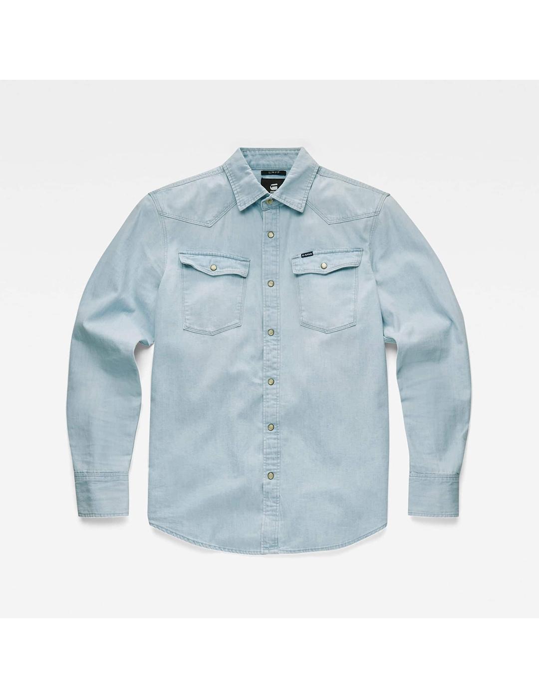 CAMISA G-STAR 3301 SLIM AZUL ATENUADO (CLARO)