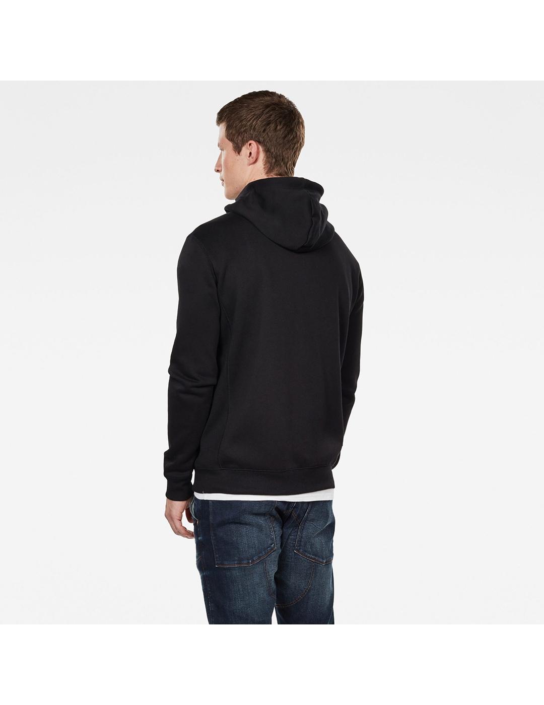 SUDADERA G-STAR PREMIUM CORE HDD ZIP NEGRO