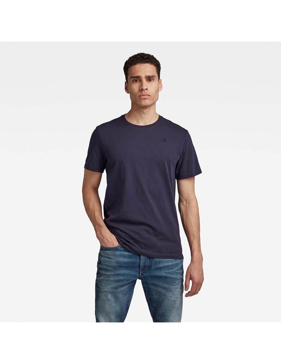 CAMISETA G-STAR BASE-S R T S/S AZUL OSCURO