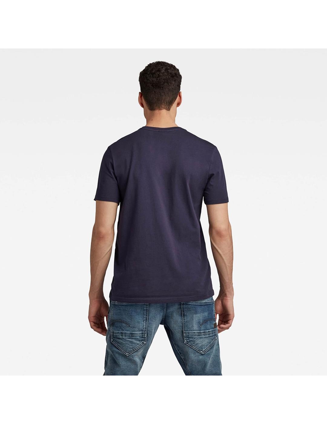 CAMISETA G-STAR BASE-S R T S/S AZUL OSCURO