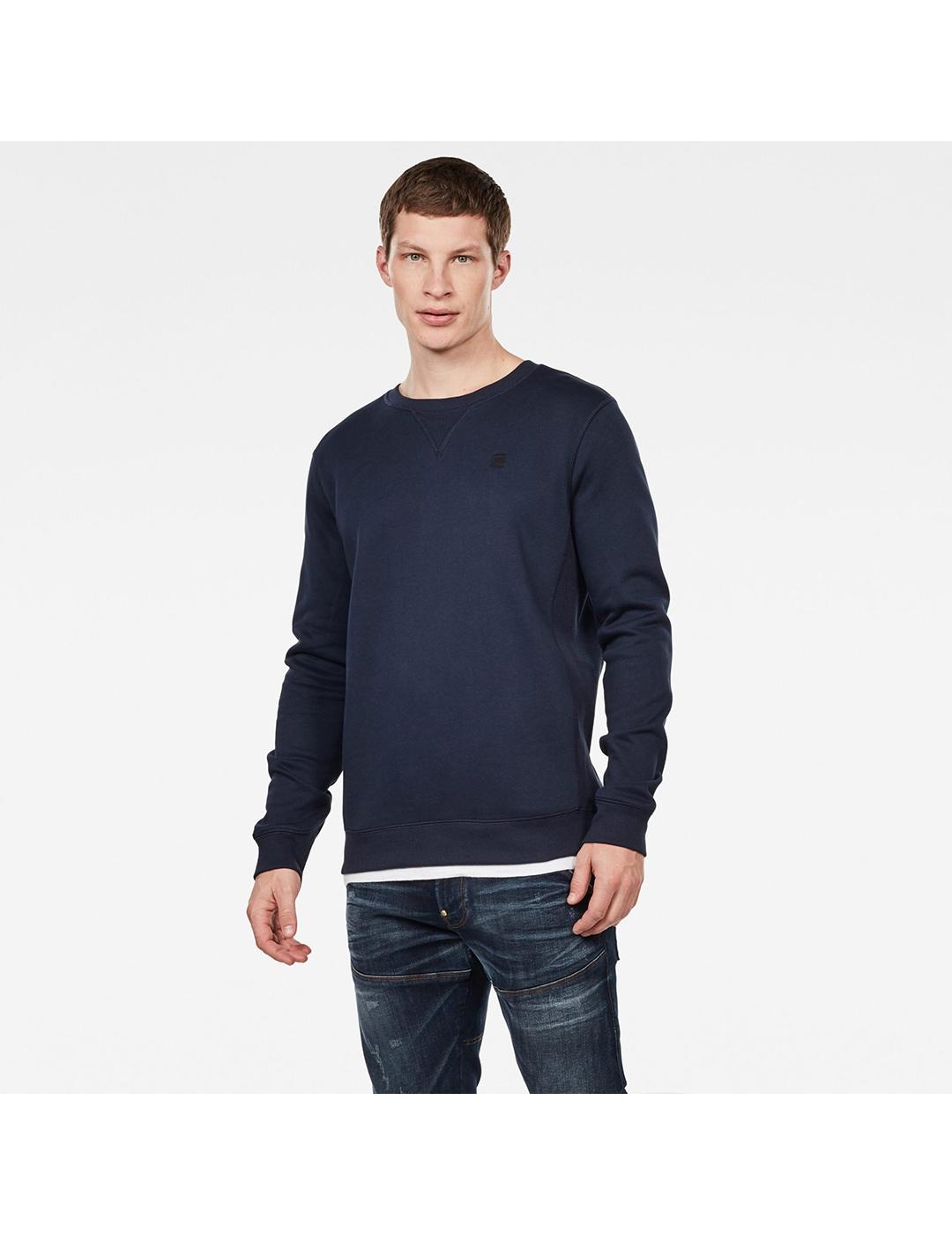SUDADERA G-STAR PREMIUM CORE R AZUL OSCURO