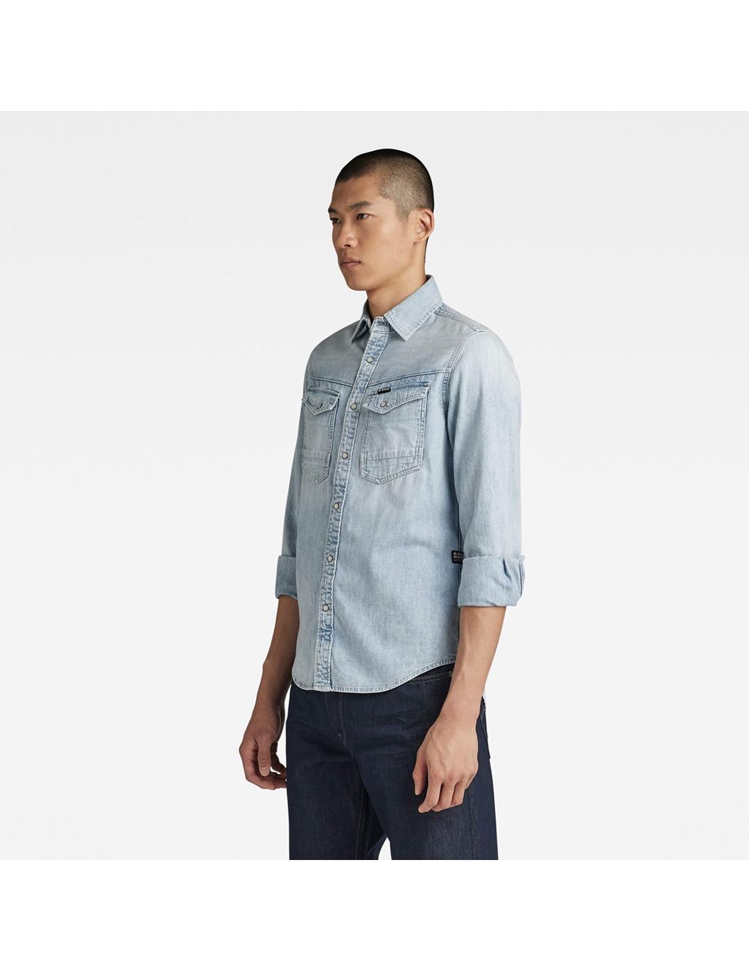CAMISA G-STAR DENIM AZUL ATENUADO (CLARO)