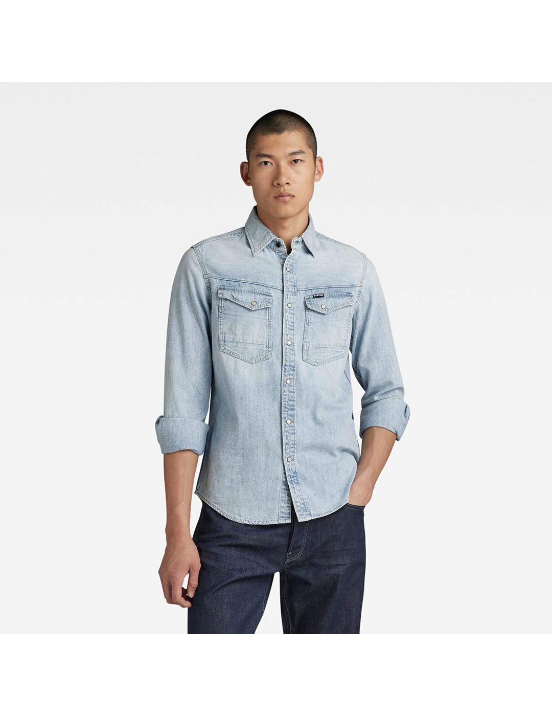 CAMISA G-STAR DENIM AZUL ATENUADO (CLARO)