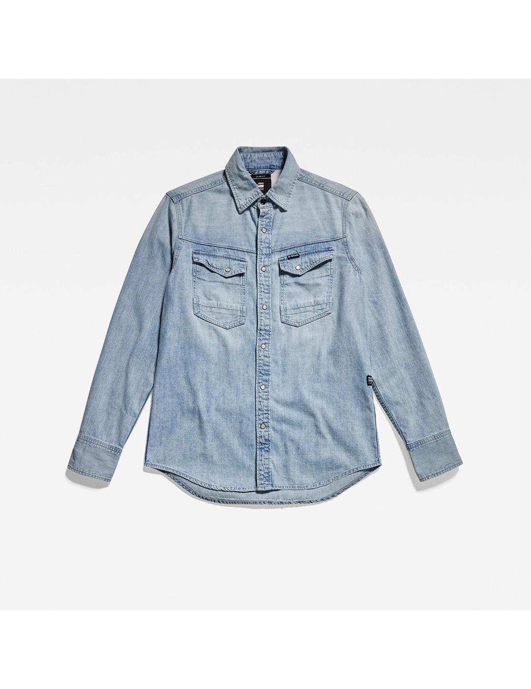 CAMISA G-STAR DENIM AZUL ATENUADO (CLARO)