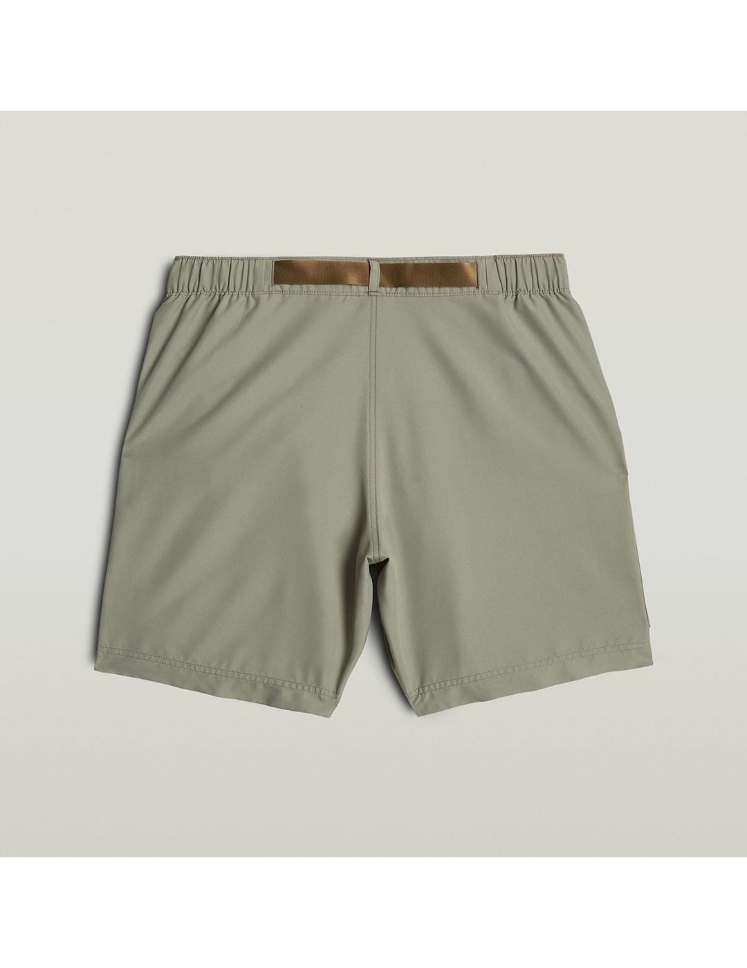 SHORTS BAÑO G-STAR CARGO VERDE OLIVA, ATENUADO