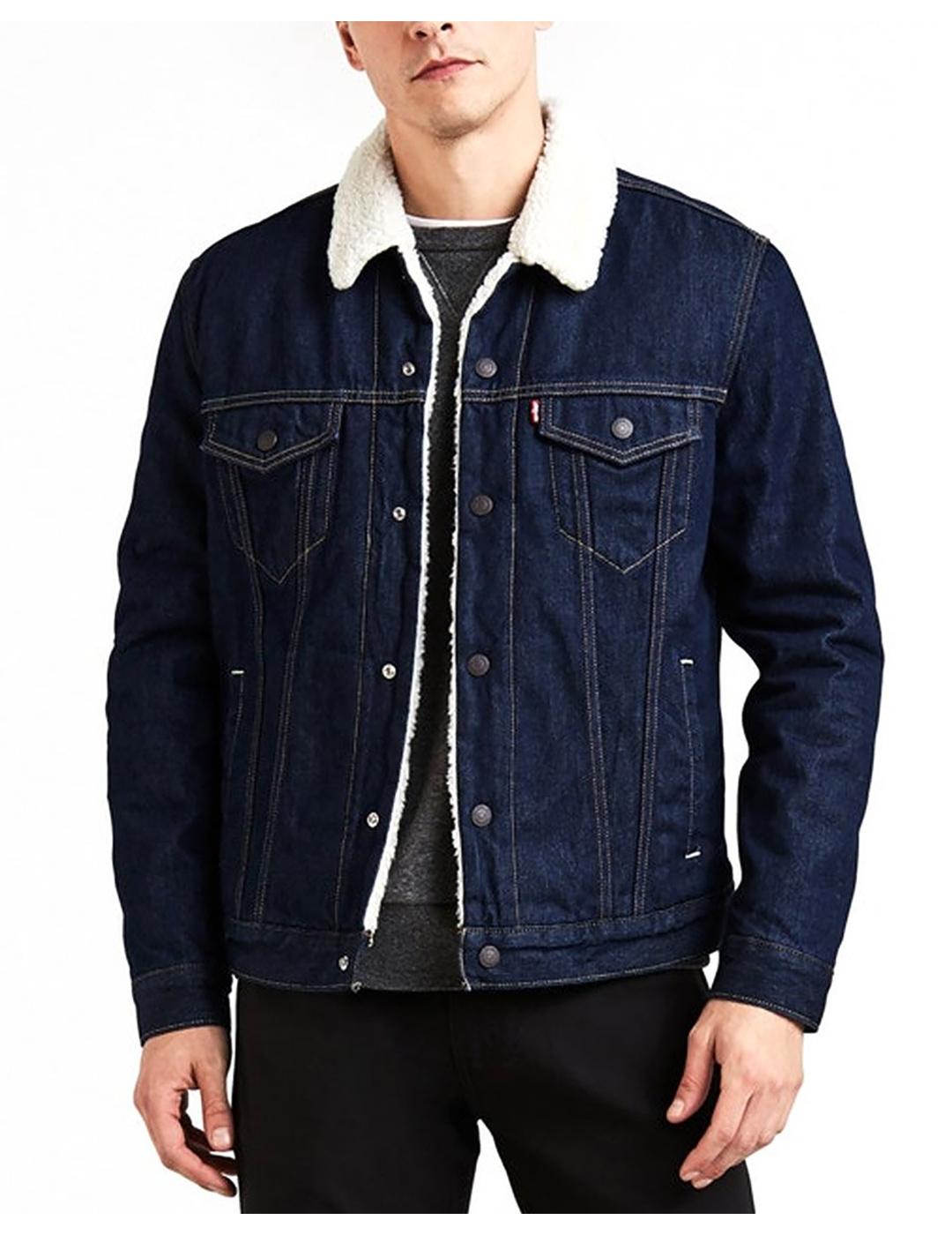 CHAQUETA LEVIS TYPE 3 SHERPA AZUL OSCURO