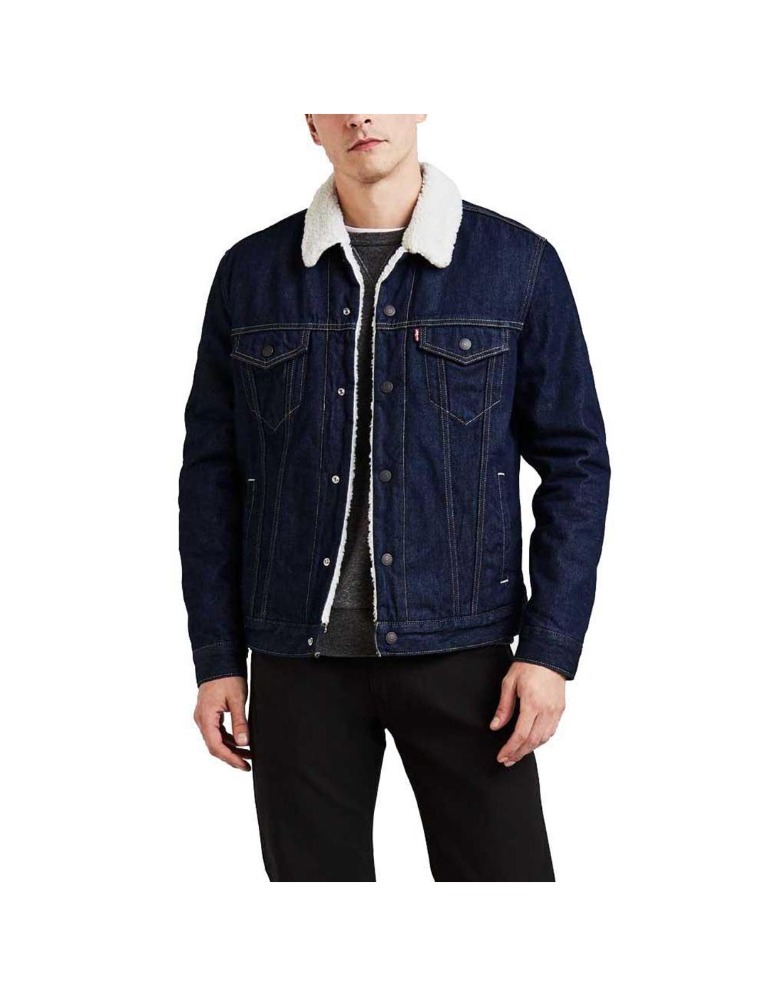CHAQUETA LEVIS TYPE 3 SHERPA AZUL OSCURO