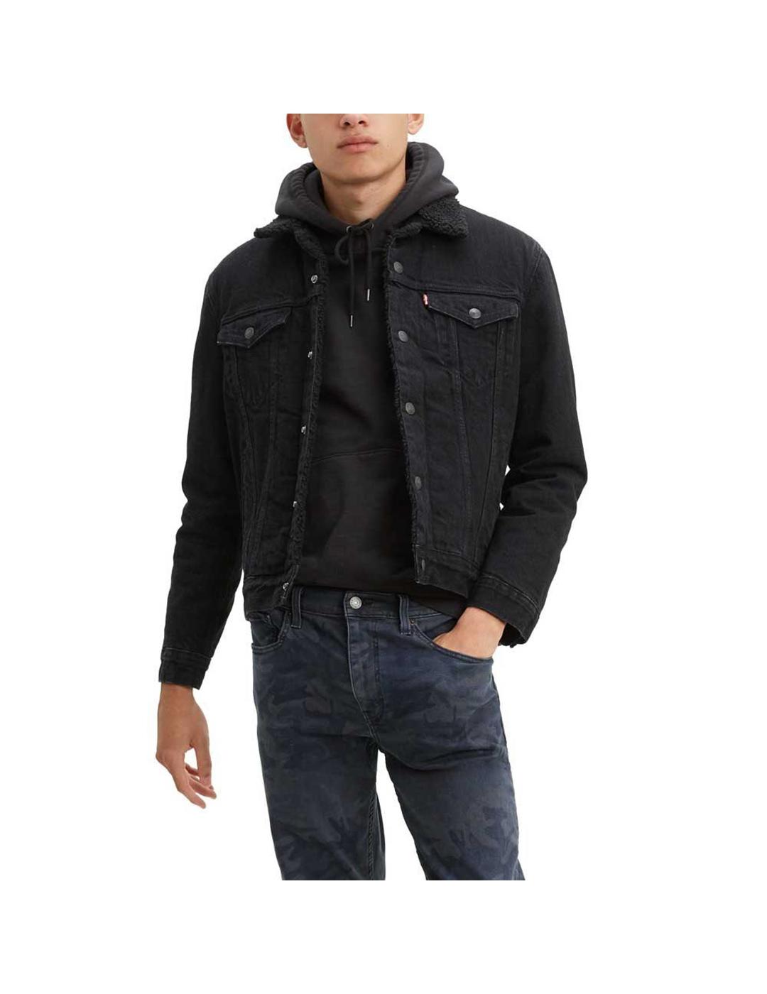 CHAQUETA LEVIS TYPE 3 SHERPA BERK NEGRO