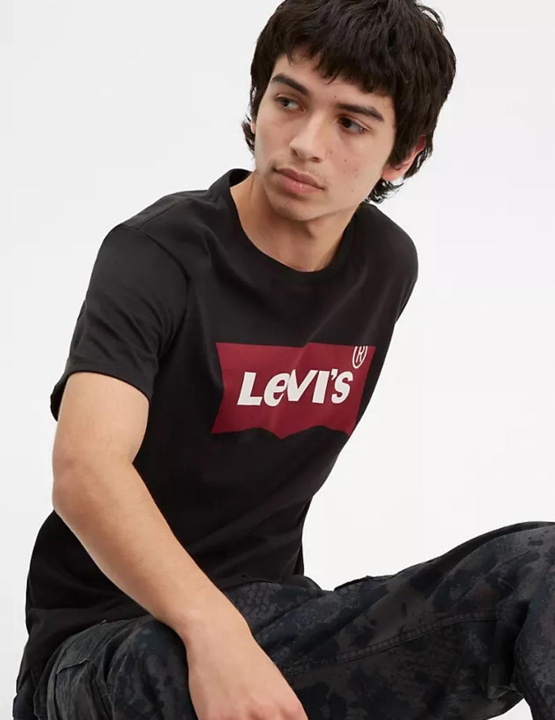 CAMISETA LEVIS GRAPHIC SET IN NECK BLACK NEGRO