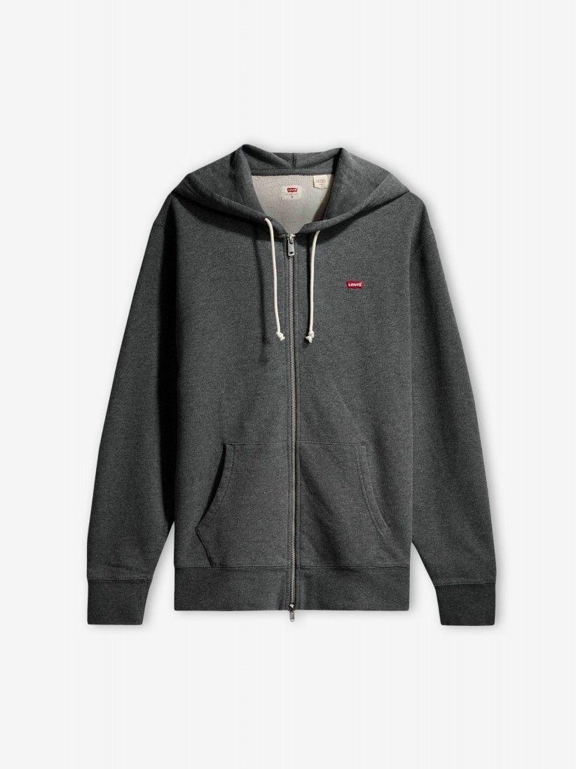 SUDADERA LEVIS NEW ORIGINAL ZIP UP CHARCOAL GRIS C