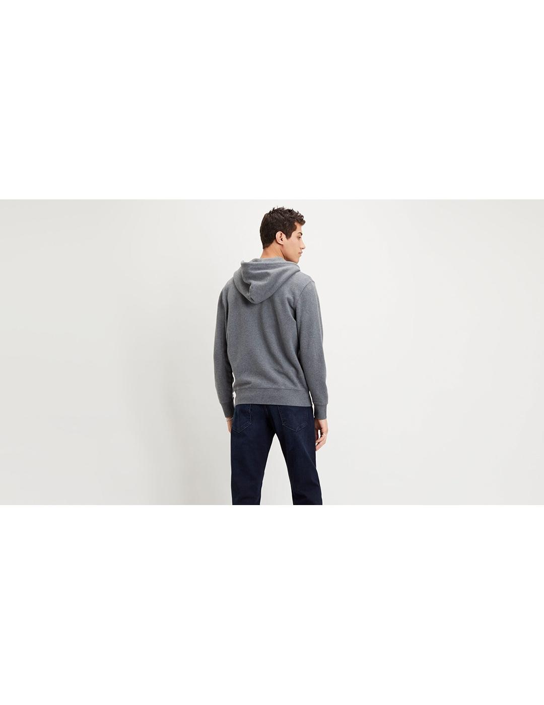 SUDADERA LEVIS NEW ORIGINAL ZIP UP CHARCOAL GRIS C