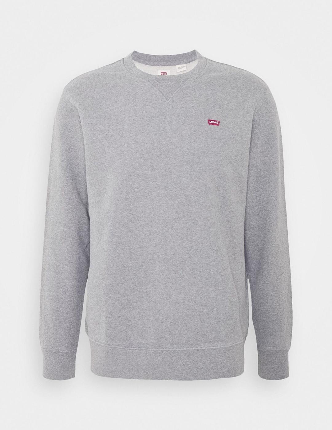 SUDADERA LEVIS NEW ORIGINAL CREW CHISEL GREY GRIS