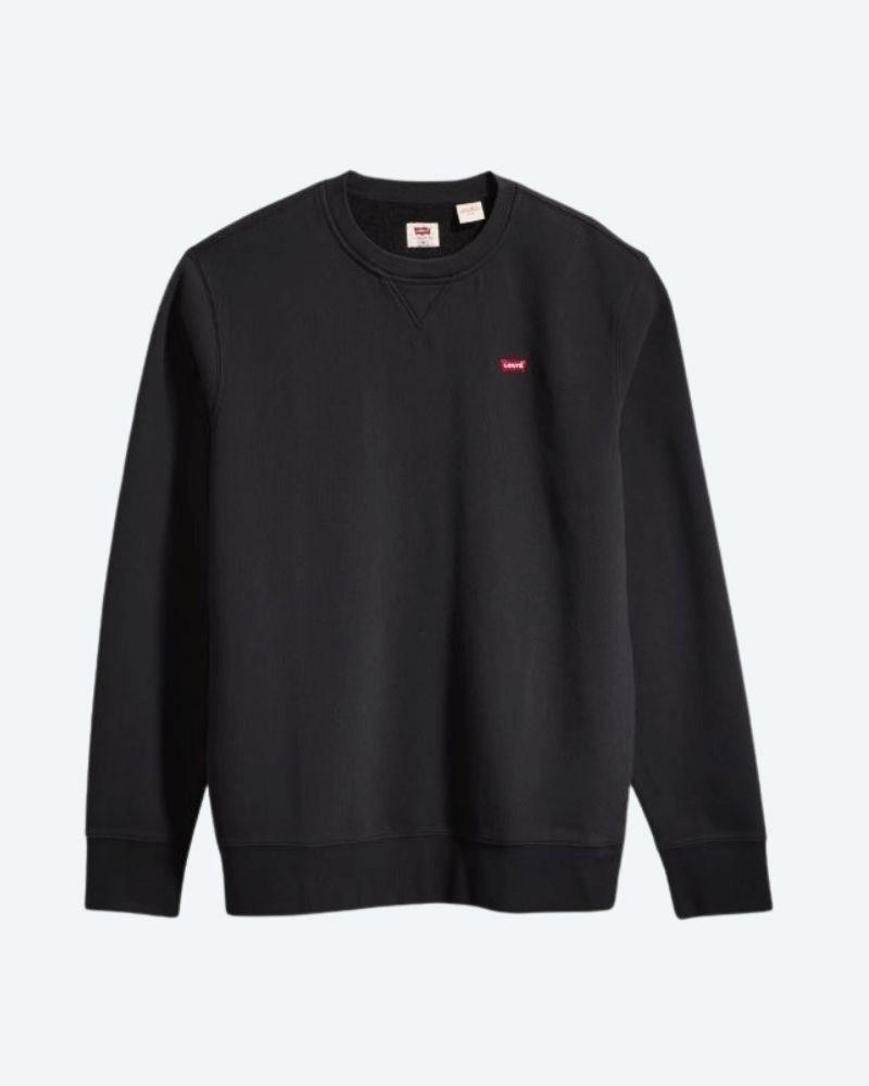 SUDADERA LEVIS NEW ORIGINAL CREW MINERAL BLACK NEG