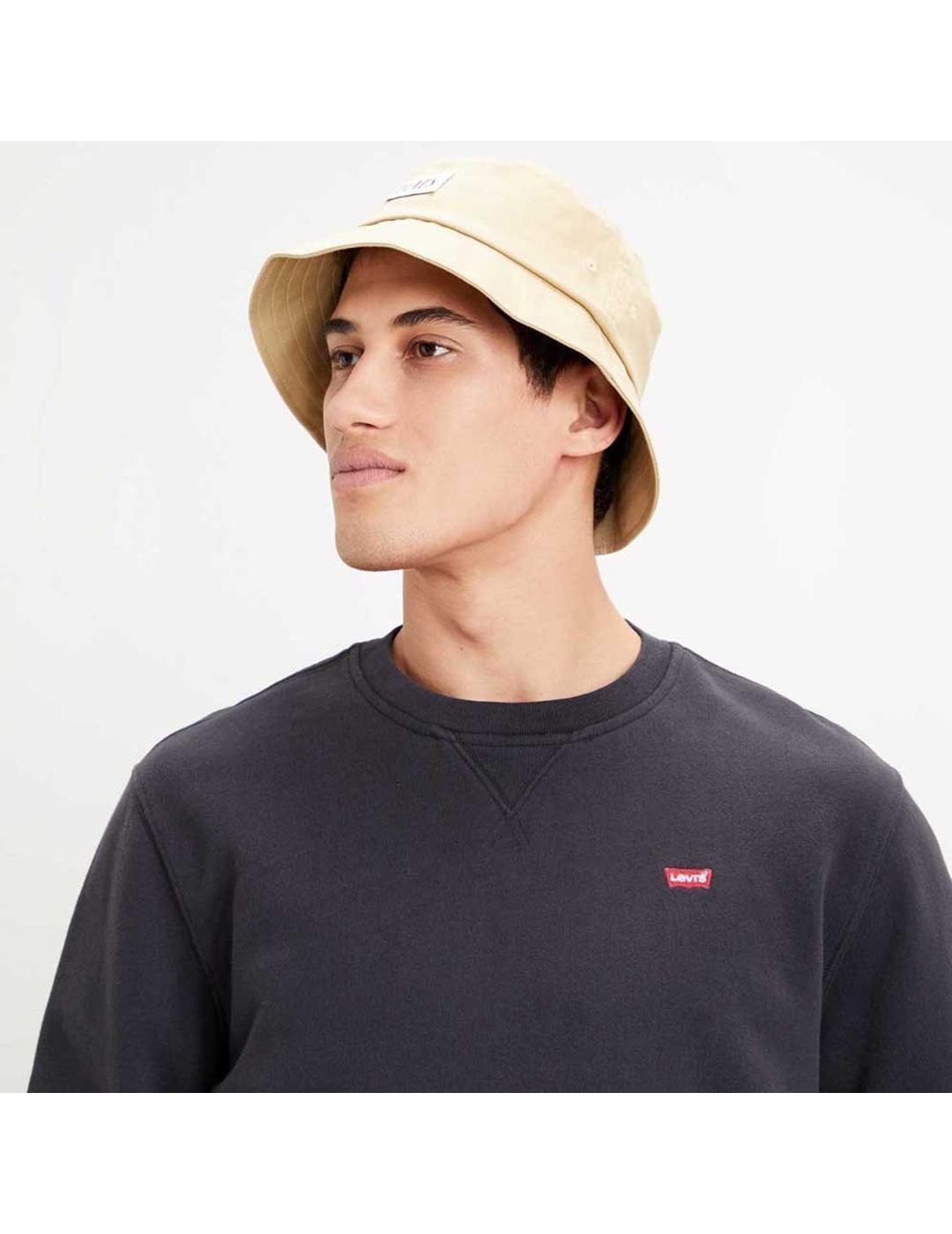 SUDADERA LEVIS NEW ORIGINAL CREW MINERAL BLACK NEG