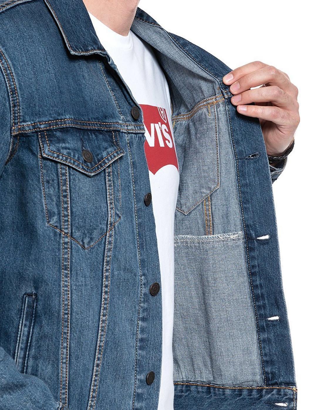 CHAQUETA LEVIS TRUCKER MAYZE AZUL ATENUADO