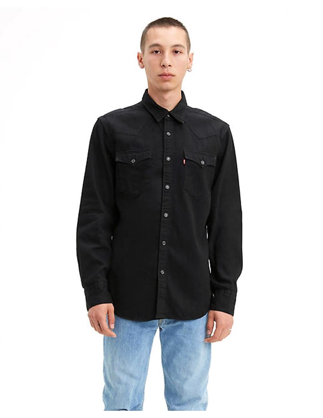CAMISA LEVIS BARSTOW WESTERN STANDARD MARBLE NEGRO