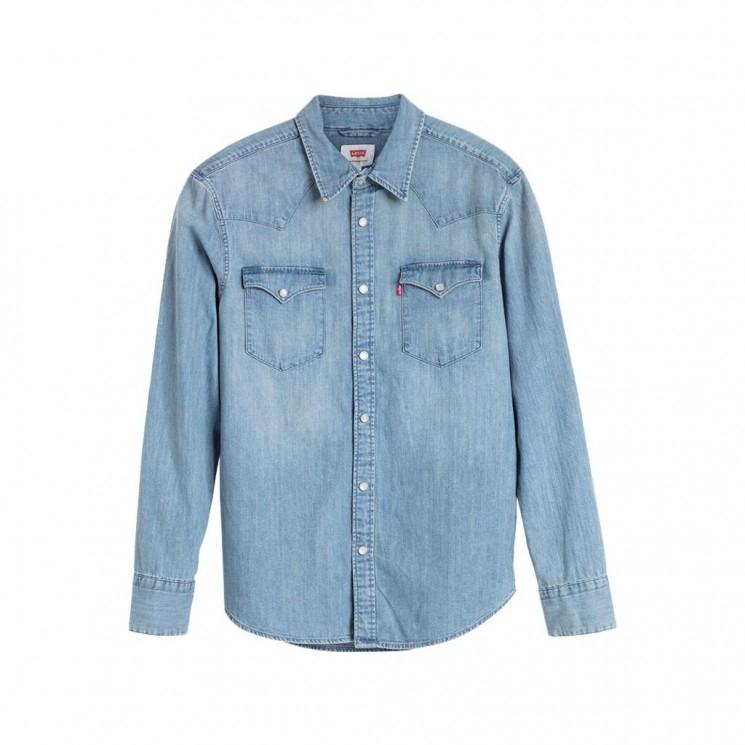 CAMISA LEVIS BARSTOW WESTERN ESTA NOCHE AZUL ATENU