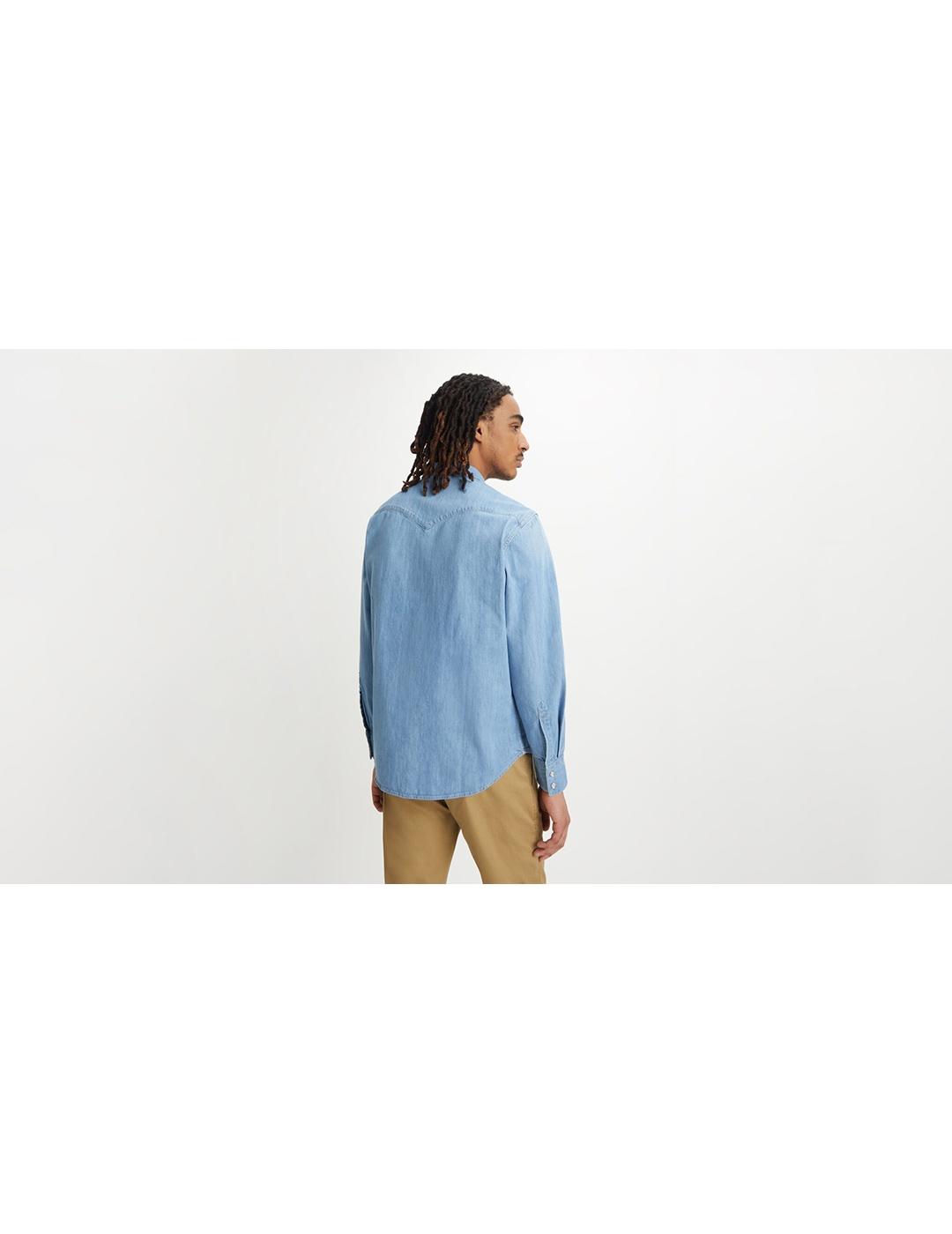 CAMISA LEVIS BARSTOW WESTERN ESTA NOCHE AZUL ATENU