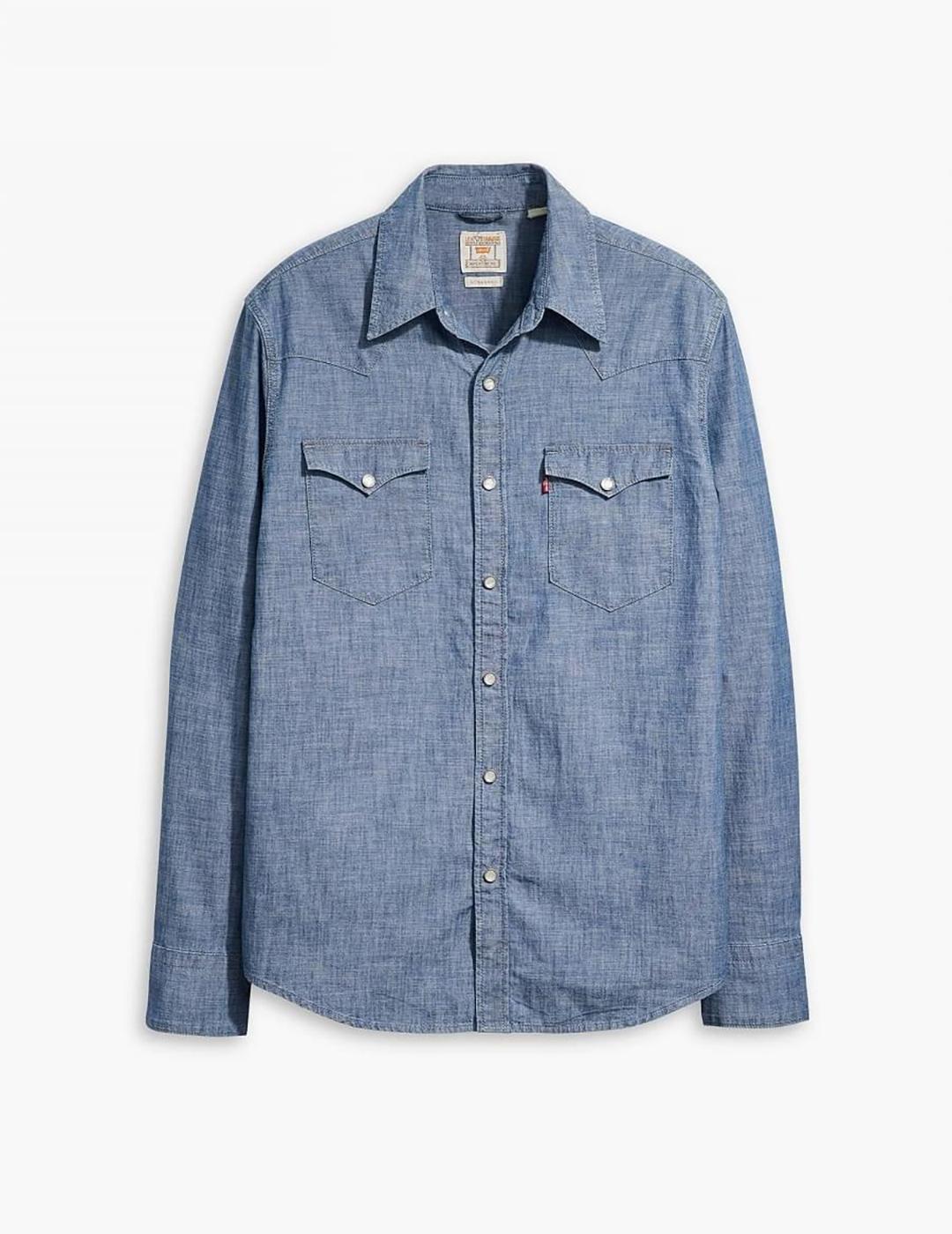 CAMISA LEVIS BARSTOW WESTERN STANDAR GRANT MIDBLUE