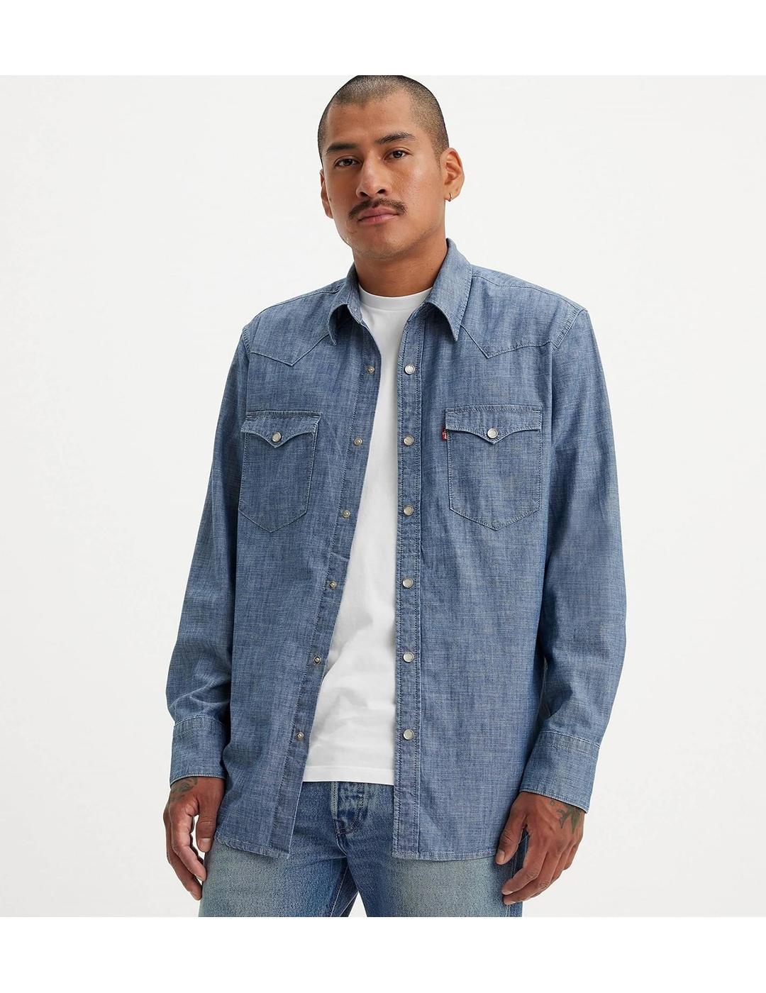 CAMISA LEVIS BARSTOW WESTERN STANDAR GRANT MIDBLUE