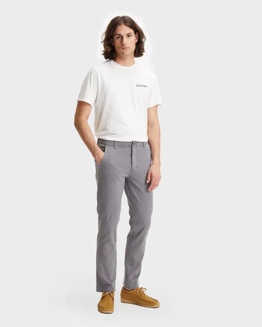 PANTALON DOCKERS ALPHA CHINO SHARKSKIN GRIS CLARO