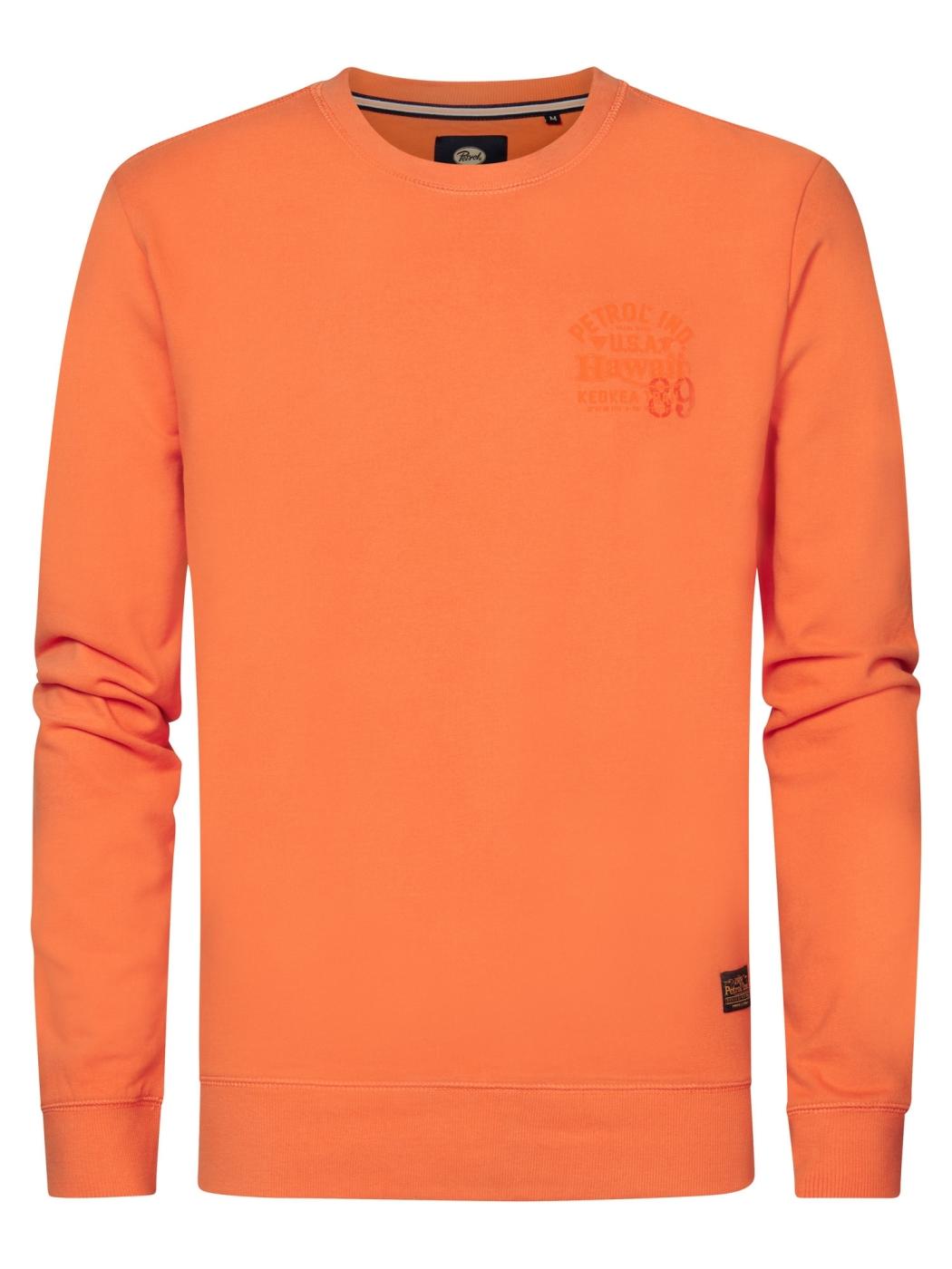 SUDADERA PETROL NARANJA ATENUADO