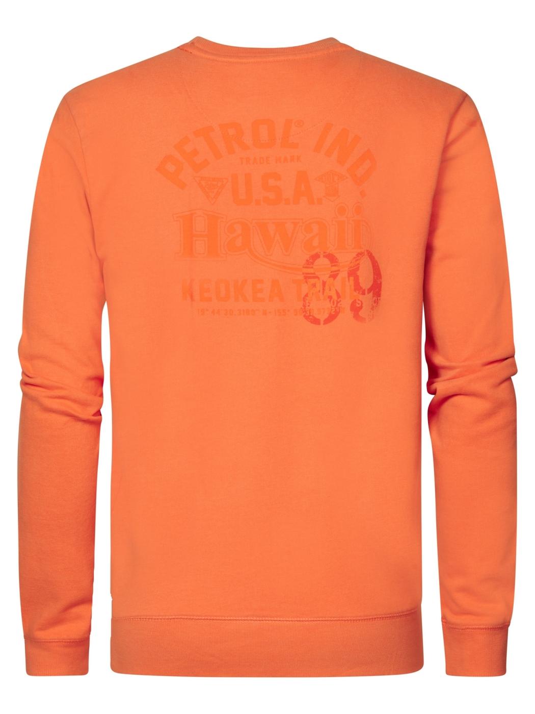 SUDADERA PETROL NARANJA ATENUADO