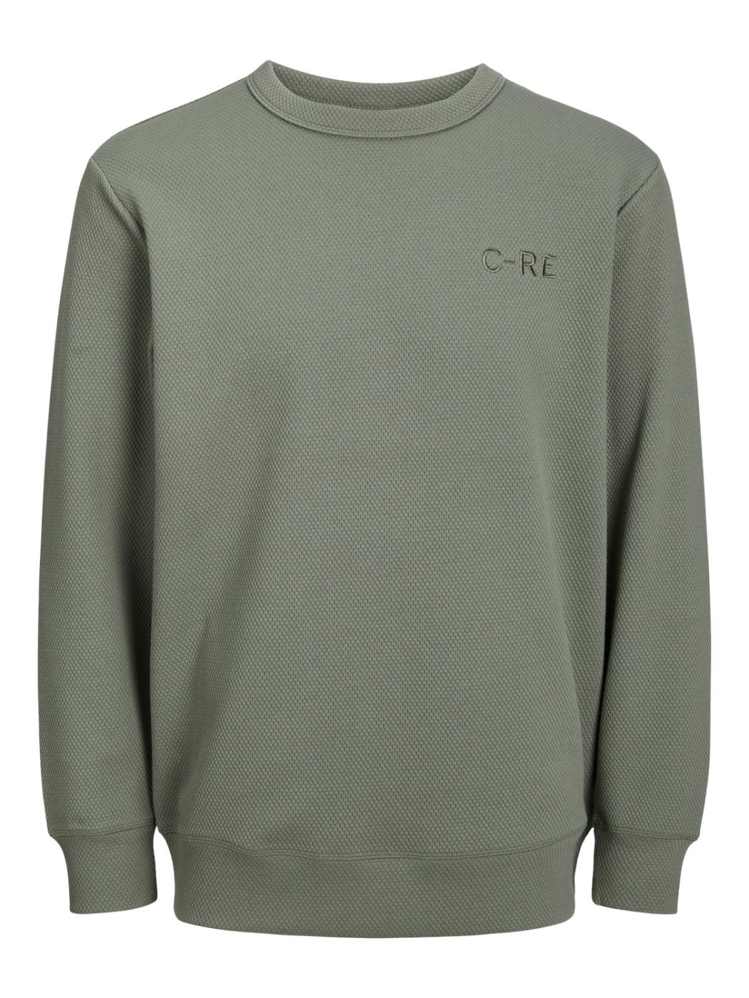 SUDADERA JACK-JONES JCOMESH VERDE OLIVA, ATENUADO