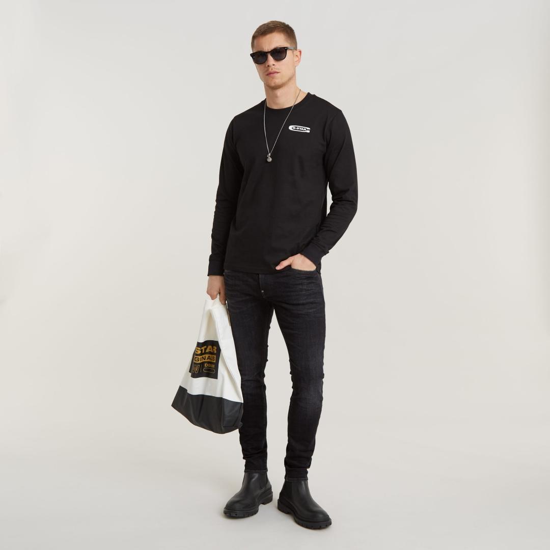 JEANS G-STAR REVEND SKINNY MEDIUM AGED FADED NEGRO