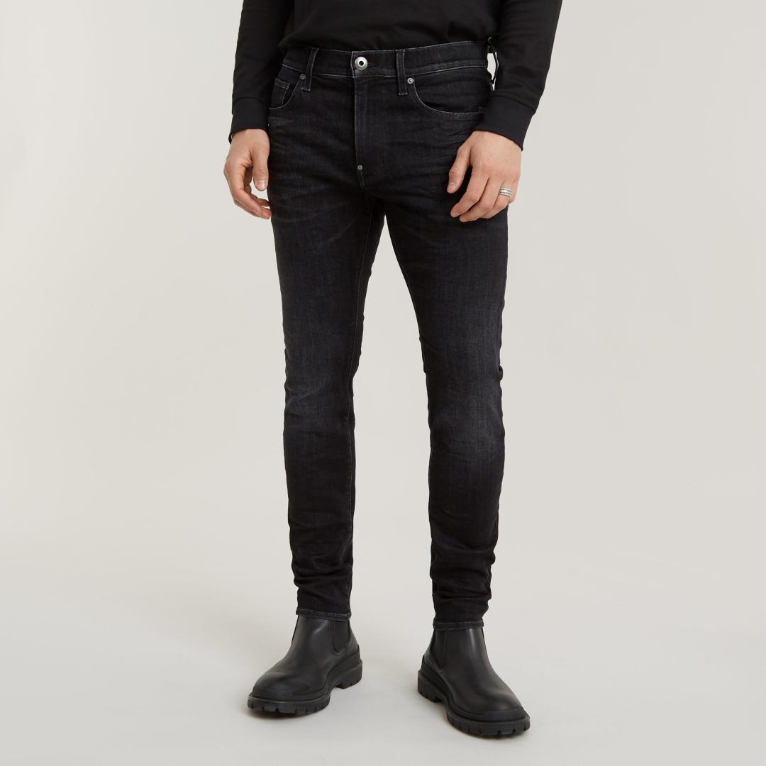 JEANS G-STAR REVEND SKINNY MEDIUM AGED FADED NEGRO