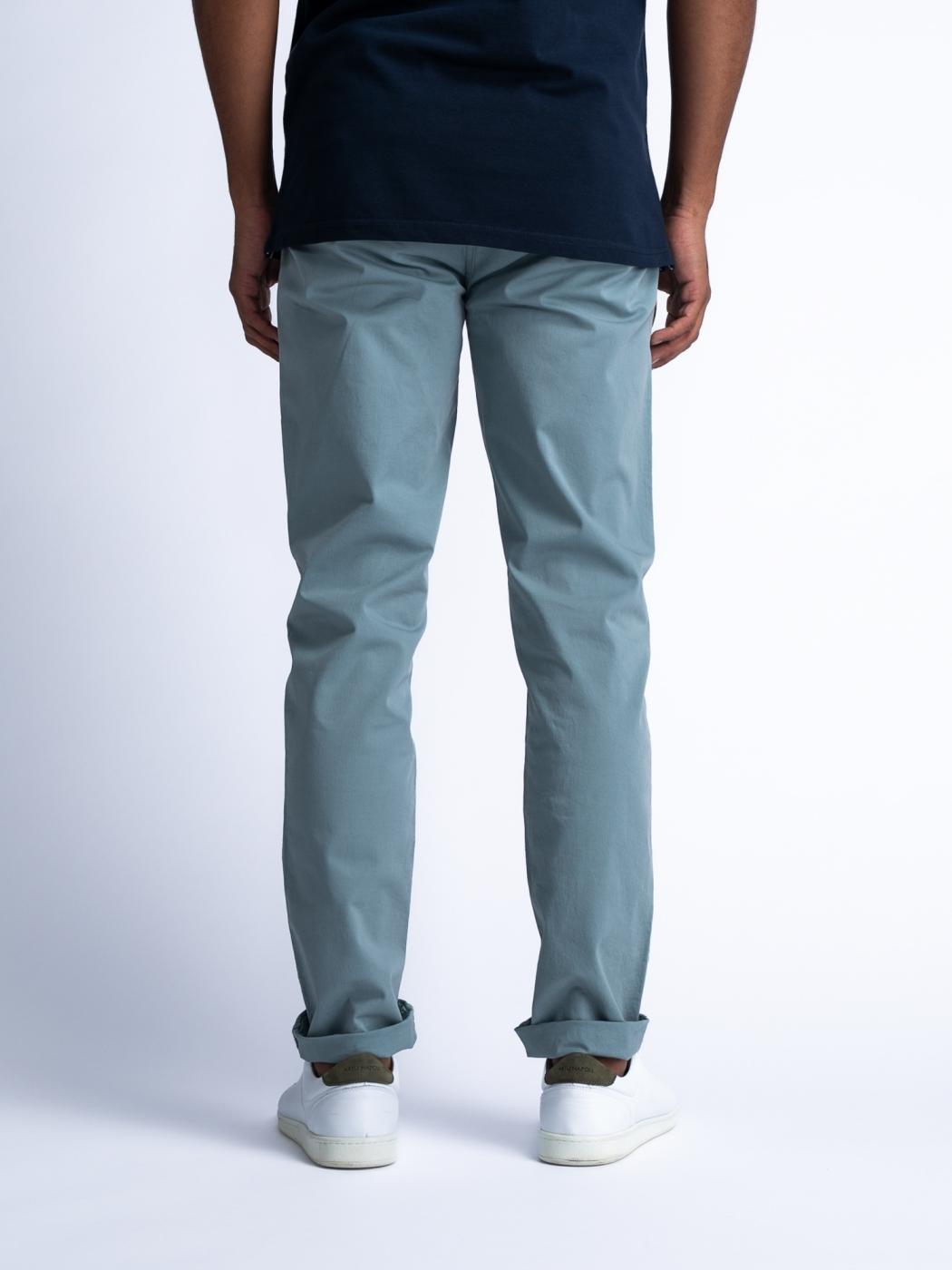 PANTALONES PETROL CHINO AGUA MARINA