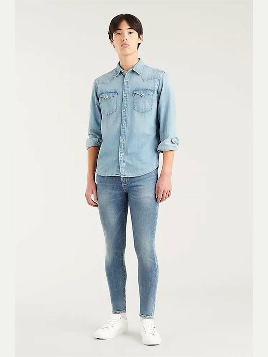 JEANS LEVIS SKINNY TAPER DORIAN ADV AZUL ATENUADO