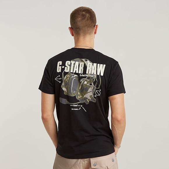 CAMISETA G-STAR HEADPHONES NEGRO