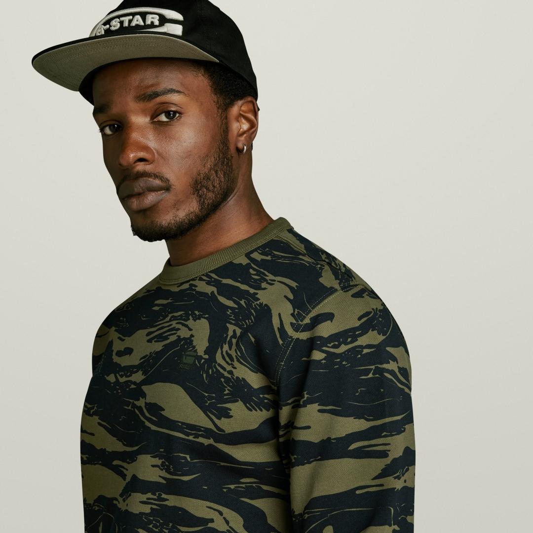 SUDADERA G-STAR TIGER VERDE OLIVA