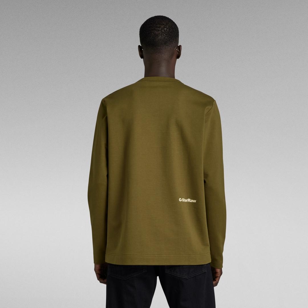 CAMISETA G-STAR M LARGA TWEETER VERDE OLIVA