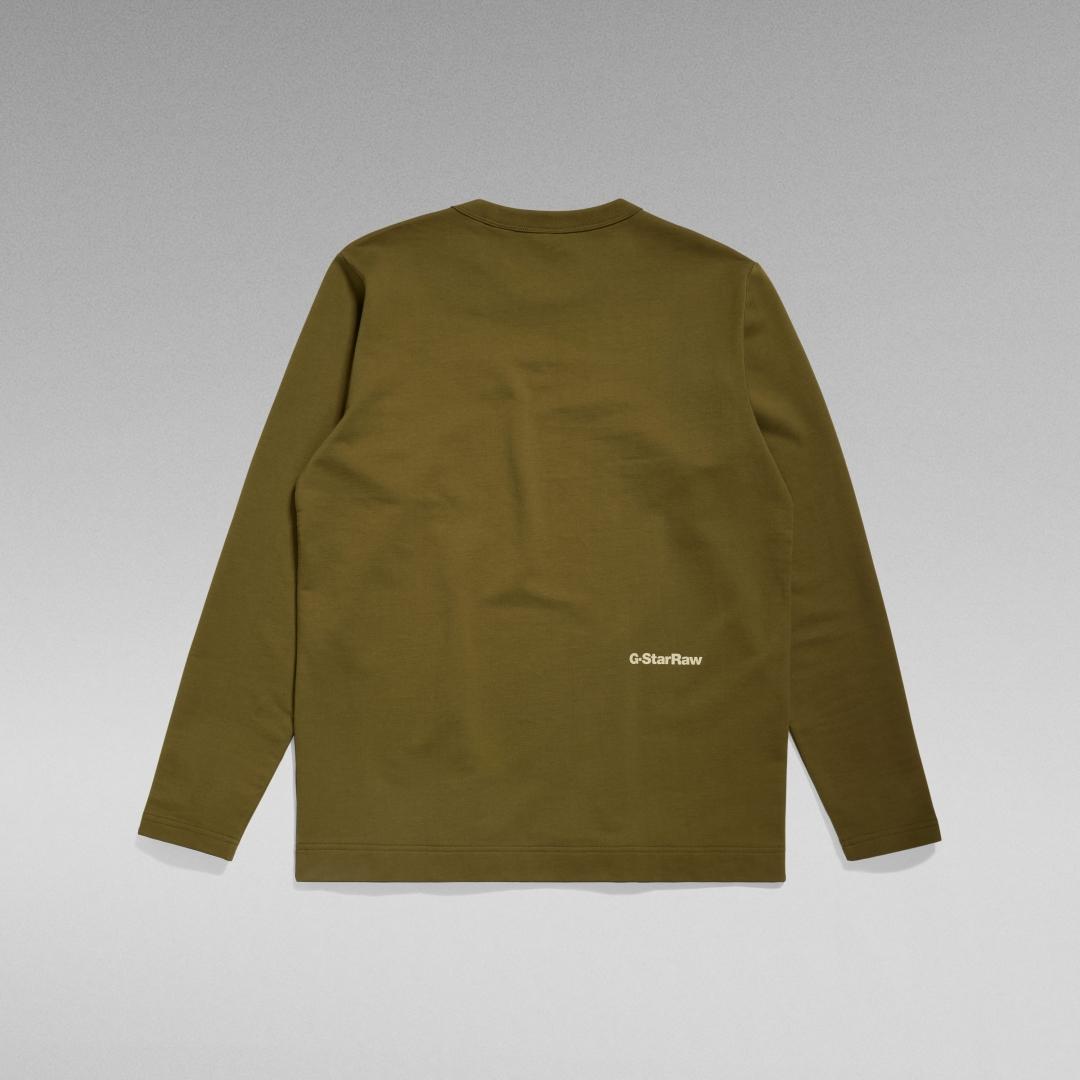 CAMISETA G-STAR M LARGA TWEETER VERDE OLIVA