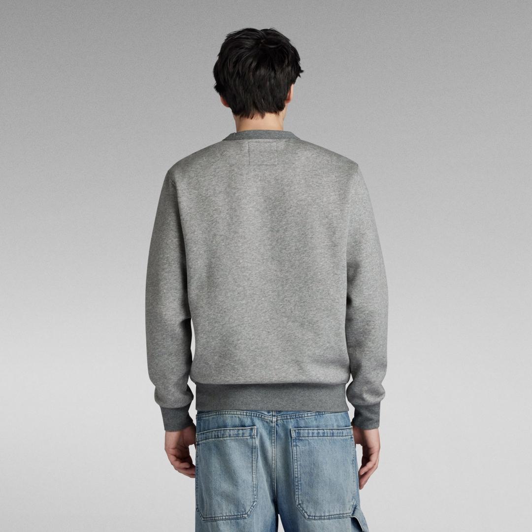 SUDADERA G-STAR OLD SCHOOL GRIS CLARO