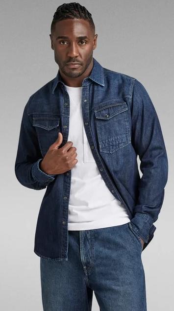 Camisas G STAR RAW Azul Hombre. (41 caracteres)