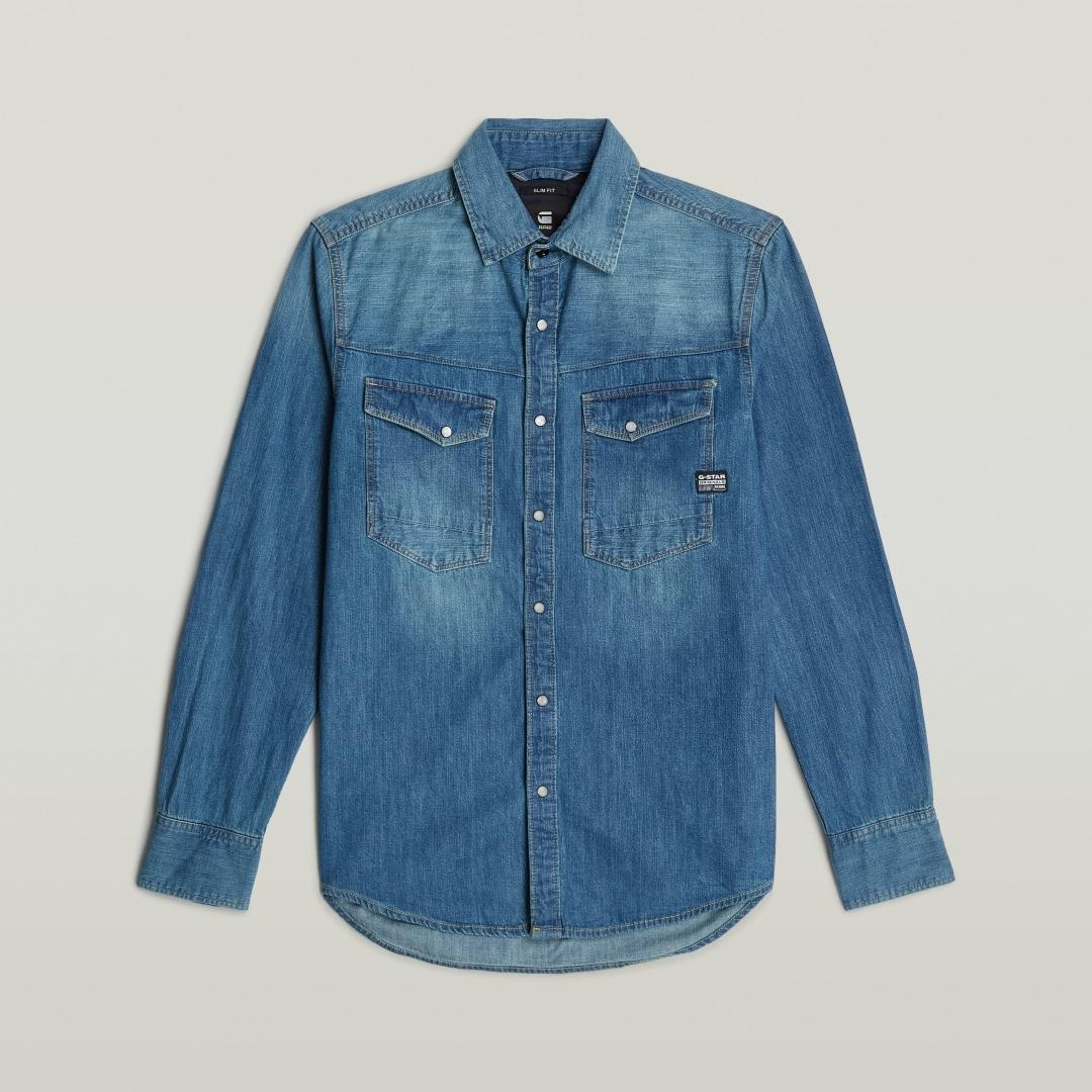 CAMISA G-STAR DENIM AZUL ATENUADO