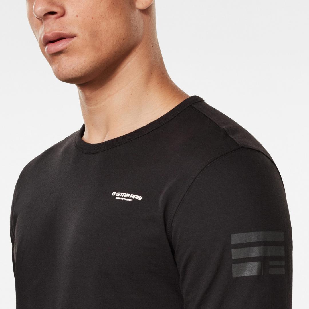 CAMISETA G-STAR BASE R T L/S NEGRO